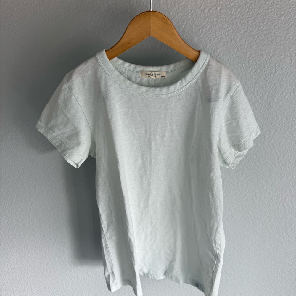 Rag & Bone XS Slub Tee Ice Blue